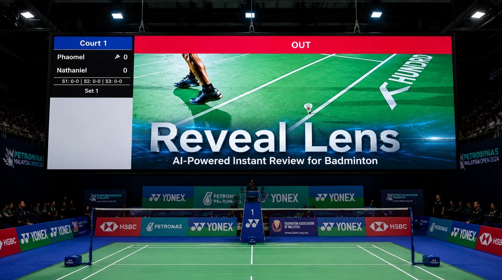 Badminton court overview